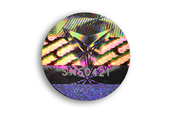 hologramme rond triangle centre